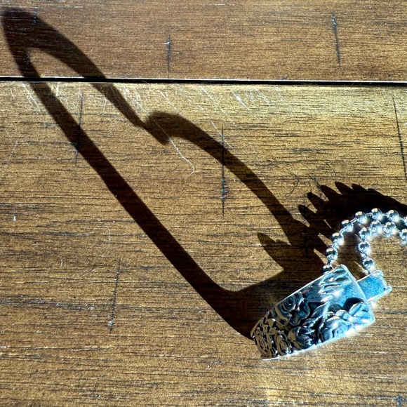 NEW Floral Vintage Spoon Heart Necklace, Bent Spoon Heart Pendant - Picture 4 of 8